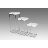 A&X 3 Pieces Nesting Table Set - White Crocodile - VIG-VGUNAK911-WHT