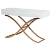 A&X Aversa Modern Console Table and Mirror - White Crocodile - VIG-VGUNCK423-120