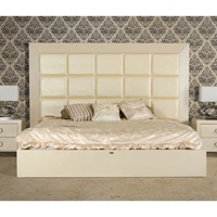 A&X Glam Modern Platform Bed - Champagne