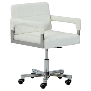 Modrest Craig Modern Bonded Leather Office Chair - White 