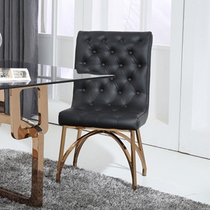 Modrest Rosie Dining Chair - Black, Gold 