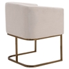 Modrest Yukon Dining Chair - White, Antique Brass - VIG-VGVCB8362-WHTBRS