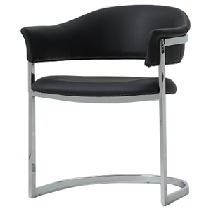 Modrest Allie Leatherette Dining Chair - Black 