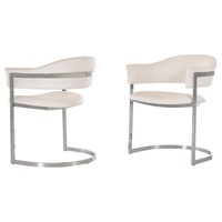 Modrest Allie Leatherette Dining Chair - White