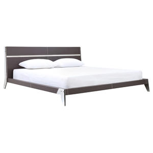 Nova Domus Ria Platform Bed - Brown Eco-Leather 