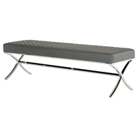 Modrest Adderley Modern Dining Bench - Gray