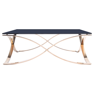 Modrest Reklaw Coffee Table - Smoked, Gold 