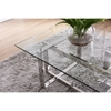 Modrest Valiant Coffee Table - Clear, Chrome - VIG-VGVCCT856