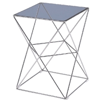 Modrest Laser Square End Table - Smoked