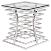 Modrest Snyder End Table - Clear, Chrome - VIG-VGVCET855