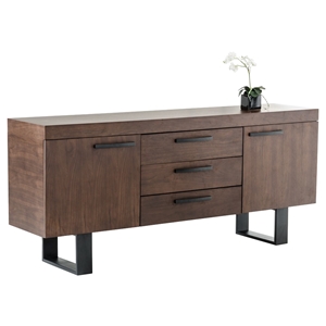 Modrest Lola Modern Buffet - Walnut, Black 