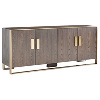 Modrest Galant Modern Buffet - Oak and Antique Brass