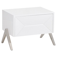 Modrest Candid Modern Nightstand - 1 Drawer, White