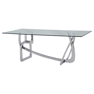 Modrest Adelaide Modern Rectangular Dining Table - Clear 