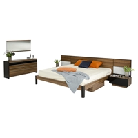 Modrest Rondo 5 Pieces Bedroom Set - Walnut