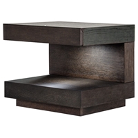 Modrest Esso Modern Oak Nightstand - Brown, Light