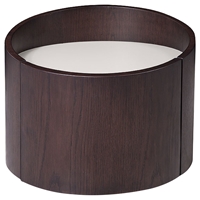 Modrest Geneva Modern Nightstand - 1 Drawer, Brown Oak