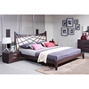 Modrest Prism Bonded Leather Eastern King Bed - Brown, Beige - VIG-VGWCC585A-EK