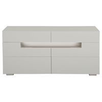 Modrest Ceres Modern LED Dresser - 6 Drawers, White Lacquer