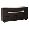 Modrest Ceres 5 Drawers Dresser - LED Light, Brown and Gray - VIG-VGWCCG05D-WNG