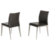 Modrest Daytona Modern Eco-Leather Dining Chair - Dark Gray (Set of 2) - VIG-VGWCE531Y