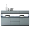 Modrest Daytona Modern High Gloss Buffet - 7 Drawers, Gray - VIG-VGWCEGOB122