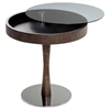 Modrest Jackson Modern Round End Table - Brown Oak - VIG-VGWCM512T