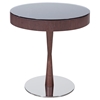 Modrest Jackson Modern Round End Table - Brown Oak - VIG-VGWCM512T