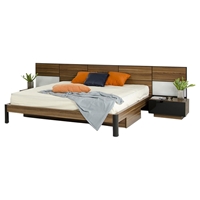 Modrest Rondo Platform Bedroom Set - Walnut