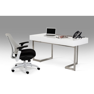 Modrest Sharp Office Desk - White 