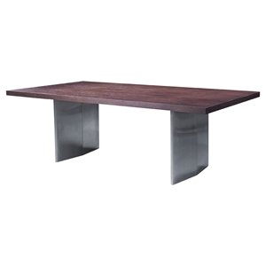 Modrest Lexington Modern Rectangular Dining Table - Brown Oak 