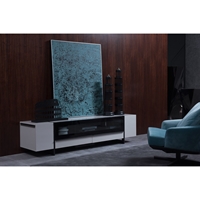 Nova Domus Lorena Modern TV Stand - Gray and Smoked