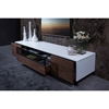 Modrest Gillian TV Stand - White and Walnut - VIG-VGWCTV-G03-WHT