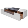 Modrest Keene Modern Oak TV Stand - White and Black - VIG-VGWCTV036-WHT