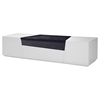 Modrest Keene Modern Oak TV Stand - White and Black - VIG-VGWCTV036-WHT