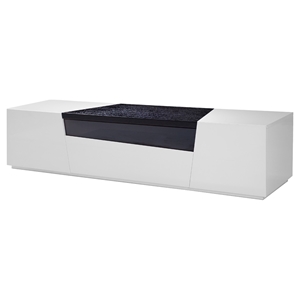 Modrest Keene Modern Oak TV Stand - White and Black 