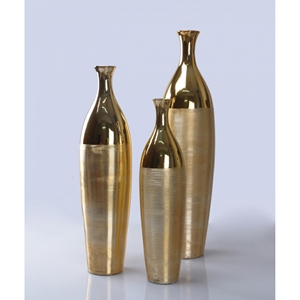 Modrest 3 Pieces Vase Set - Gold 