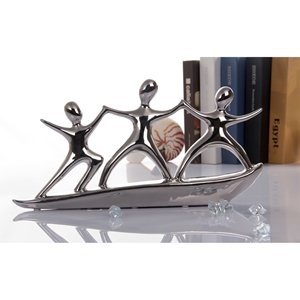 Modrest Surfing Ceramic Sculpture - Silver 