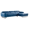 Divani Casa Devon Sectional Sofa - Blue, Tufted - VIG-VGZIWA-S98-BLU