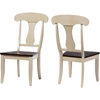 Napoleon Dining Chair - Oak, Antique White (Set of 2) - WI-ALR-08114-OAK-ANTIQUE-WHITE