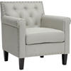 Thalassa Linen Arm Chair - Button Tufted, Beige - WI-BBT5114-LIGHT-BEIGE-6086-1-CC