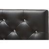 Viviana Faux Leather Twin Headboard - Button Tufted, Black - WI-BBT6506-BLACK-TWIN-HB