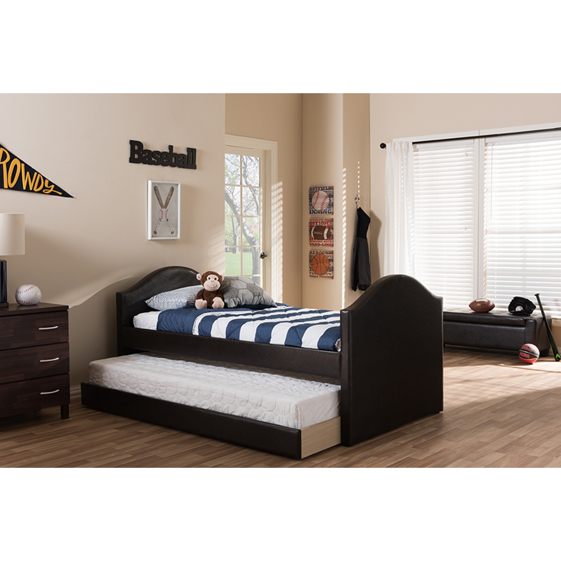 leather trundle bed costco