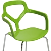 Miami Plastic Dining Chair - Green (Set of 2) - WI-DC-357-GREEN