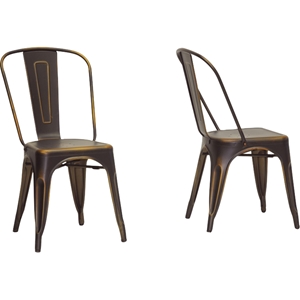 French Bistro Chair - Antique Copper (Set of 2) 