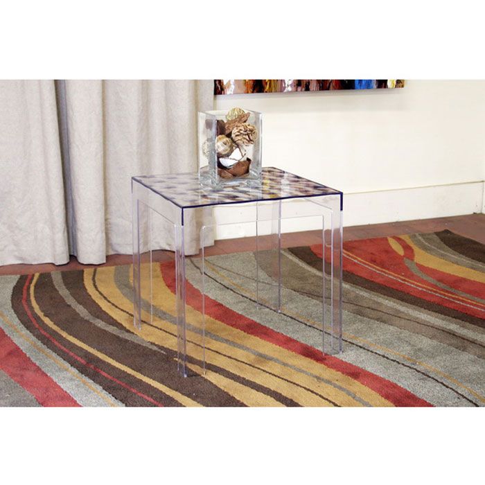 Parq Clear Acrylic Modern End Table DCG Stores