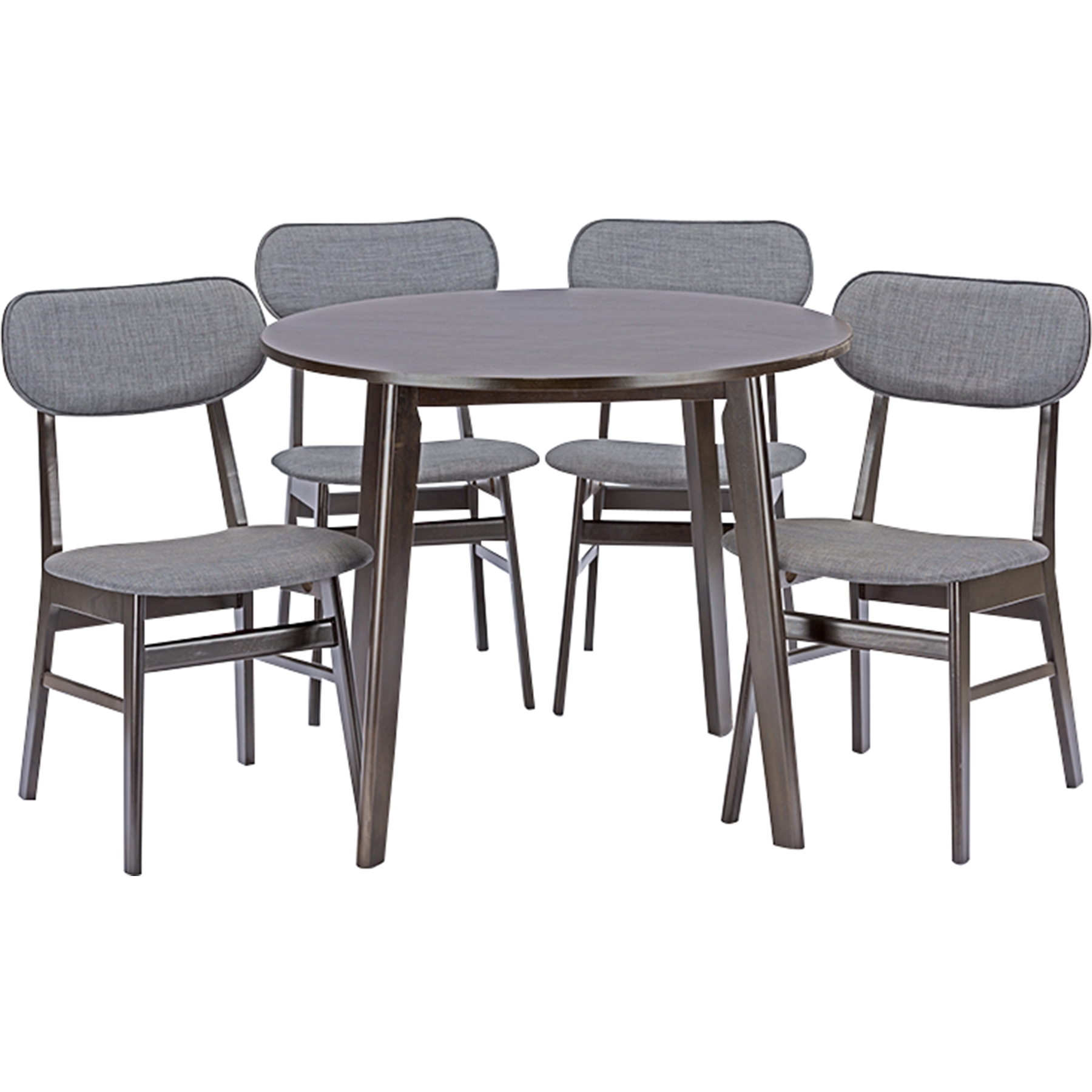 Debbie 5 Piece Dining Set Dark Brown Gray DCG Stores