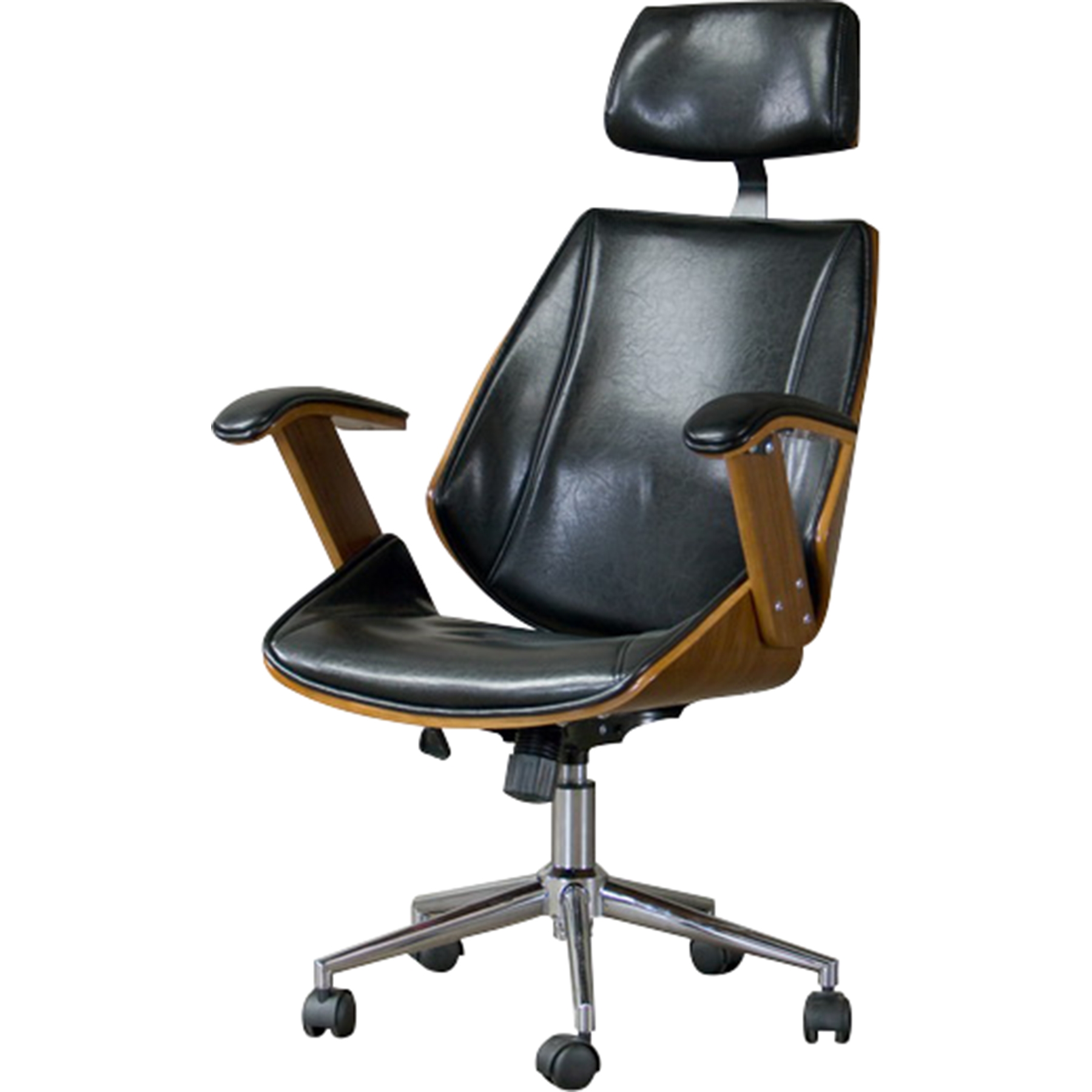 Hamilton Swivel Office Chair Walnut Black DCG Stores   Sdm 2378 1 Walnut Black Oc 