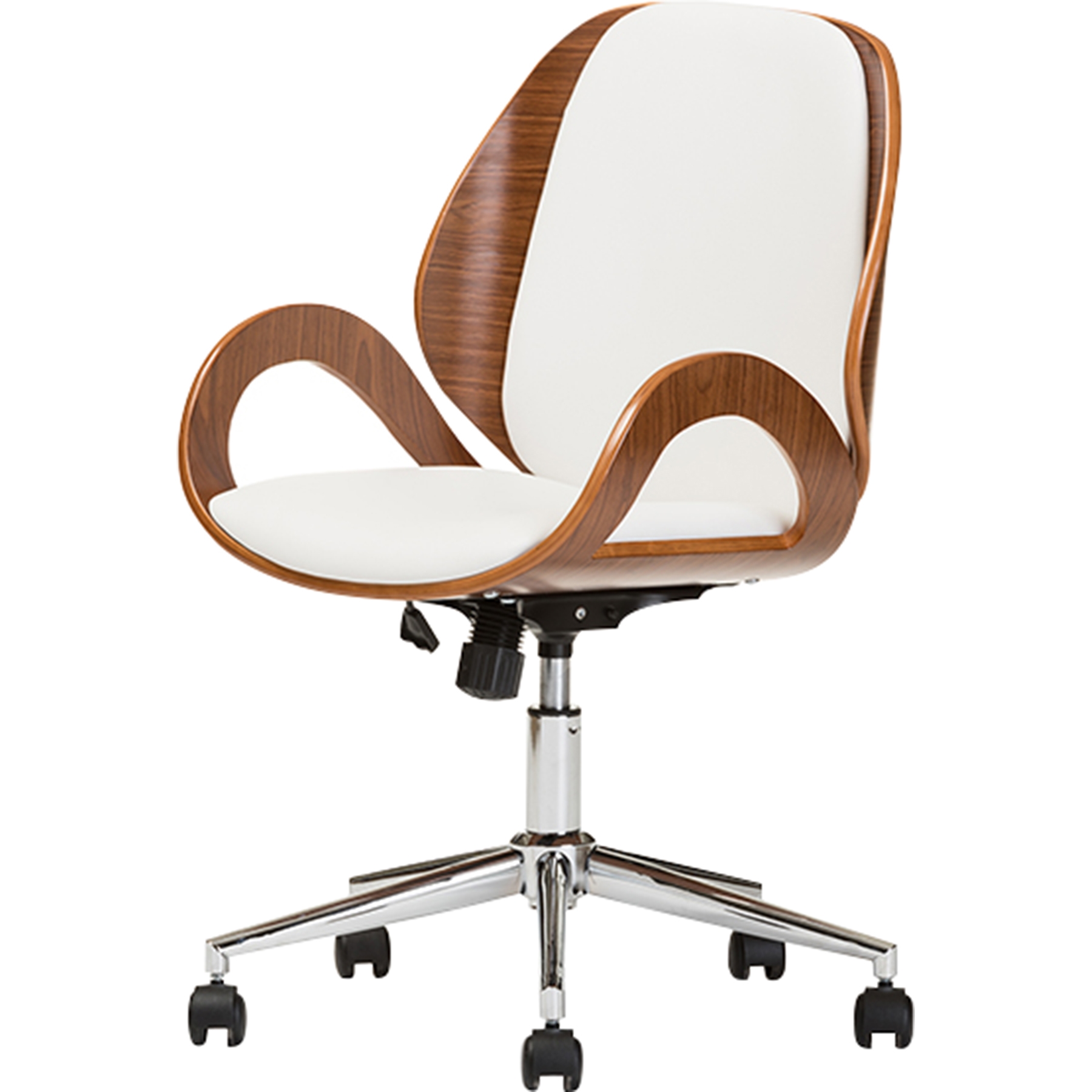 Watson Swivel Office Chair White Walnut DCG Stores