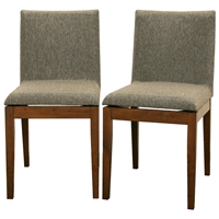 Moira Modern Dining Chair - Hazel Upholstery, Cocoa Legs